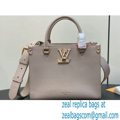 Louis Vuitton Grained calf leather Lock  &  Go Bag M23437 Dove Gray 2024